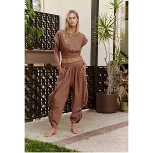 Free People Feelin’ Free Set Brown Two-Piece Set